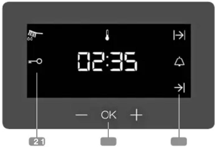 Küppersbusch BD6340.0KSM6 - Beschrijving van de elektronische klok - 1