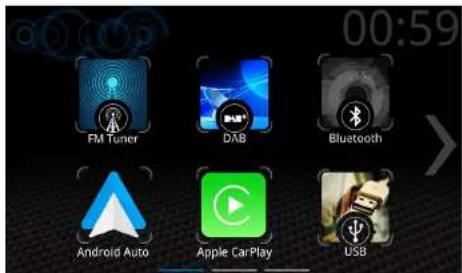 ZENEC Z-N538 - Liste récapitulative des applications / Homescreen - 1