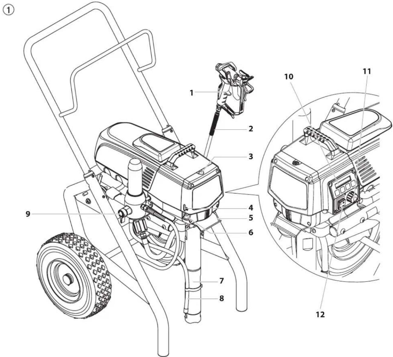 WAGNER ProSpray 3.39 Connect - EXPLANATORY DIAGRAM PS 3.39 - 1