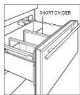 Sub-Zero DEC2450W - To reposition a drawer divider: - 1