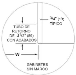 Sub-Zero DET3650CIID - Dimensiones de abertura - 2