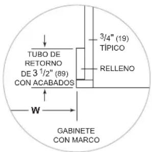 Sub-Zero DET3650CIID - Dimensiones de abertura - 3