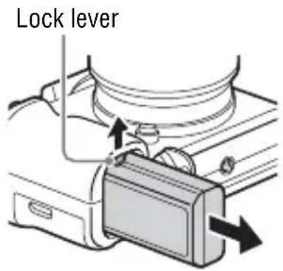 SONY Alpha ILCE-7K - To remove the battery pack - 1