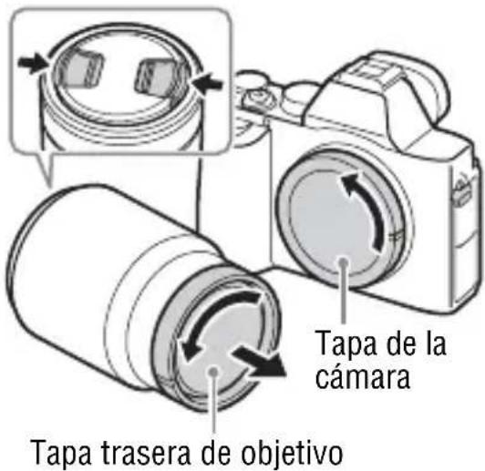 SONY Alpha ILCE-7K - Retire la tapa de la cámara de la cámara y la tapa trasera del objetivo de la parte trasera de objetivo. - 1