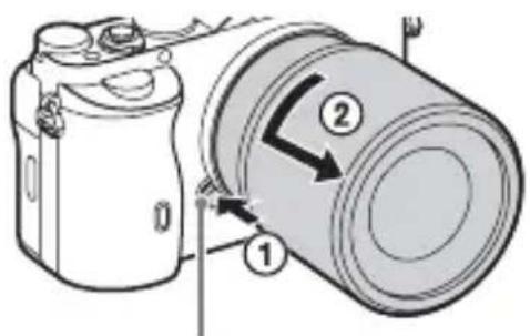 SONY Alpha ILCE-7K - To remove the lens - 1