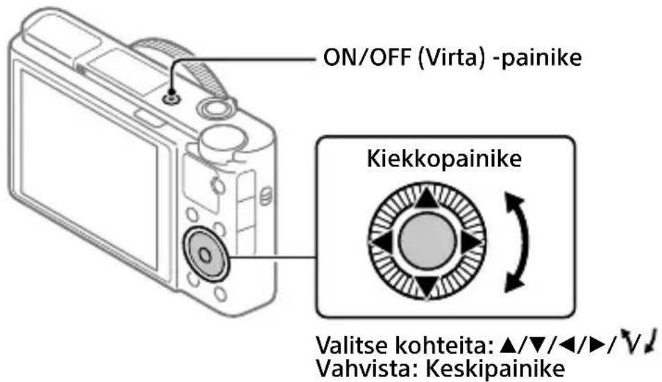 SONY CyberShot DSC-RX100M7 - Kielen ja kellon asettaminen - 1