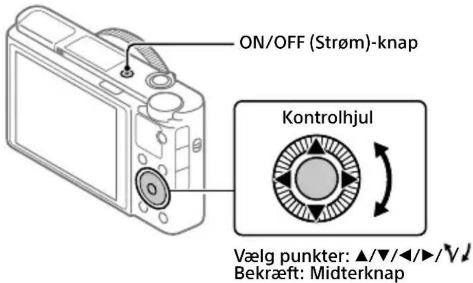 SONY CyberShot DSC-RX100M7 - Indstilling af sproget og uret - 1
