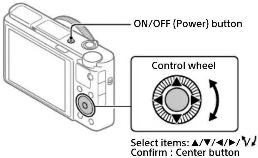SONY CyberShot DSC-RX100M7 - Setting the language and the clock - 1
