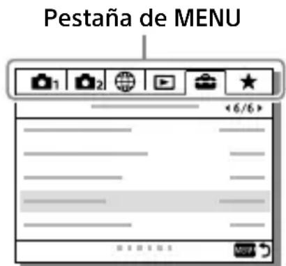 SONY Alpha ILCE-7RM4 - Utilización de los elementos de MENU - 2