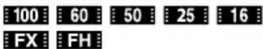 100 : 60 : 50 : 25 : 16 FX : FH