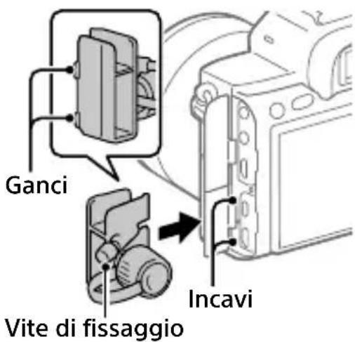 SONY Alpha ILCE-7RM4 - Montaggio della protezione cavi - 1