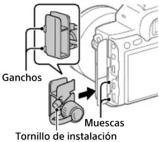 SONY Alpha ILCE-7RM4 - Para colocar el protector de cable - 1