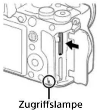 SONY Alpha ILCE-7RM4 - So nehmen Sie die Speicherkarte heraus - 1
