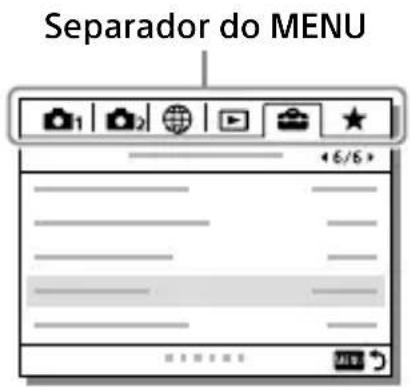 SONY Alpha ILCE-7RM4 - Utilizar itens do MENU - 2