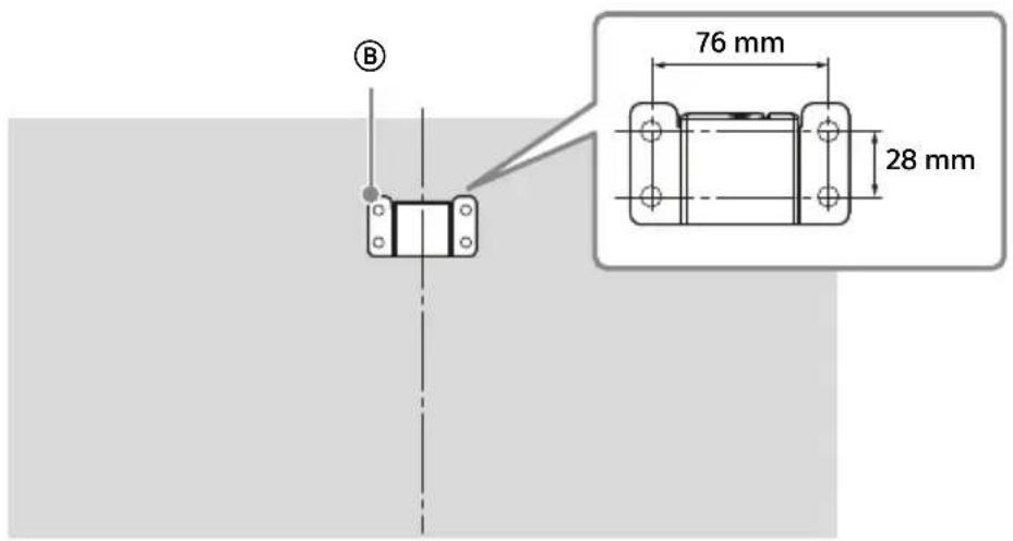 SONY KDL50W828BBAE2 - Dimensões das posições dos orifícios na parede - 2