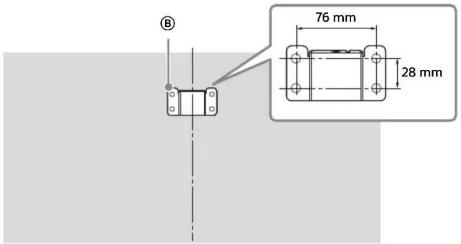 SONY KDL50W828BBAE2 - Abmessungen der Bohrungspositionen an der Wand - 2