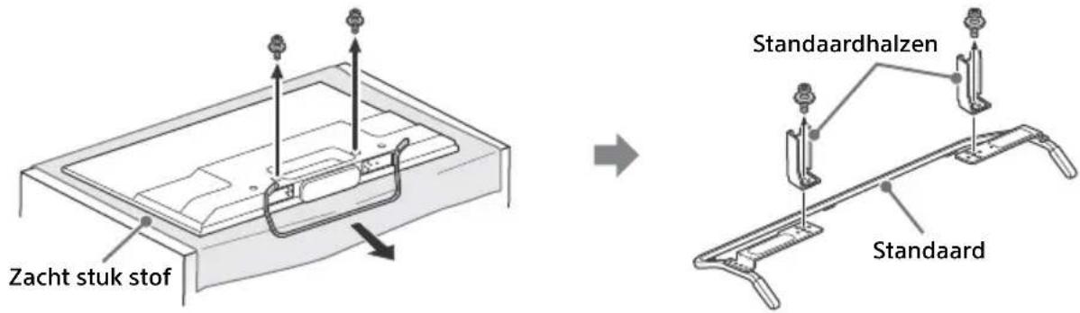 SONY KDL50W828BBAE2 - De tafelstandaard losmaken van de televisie - 1