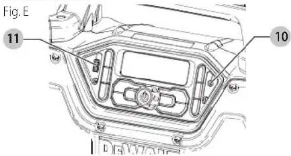 DEWALT DCR028 - Reproducción de Audio para un Dispositivo Externo (Fig. A, E) - 1