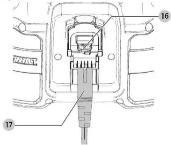DEWALT DCR028 - Alimentación con Cable de Energía CA (Fig. D) - 1