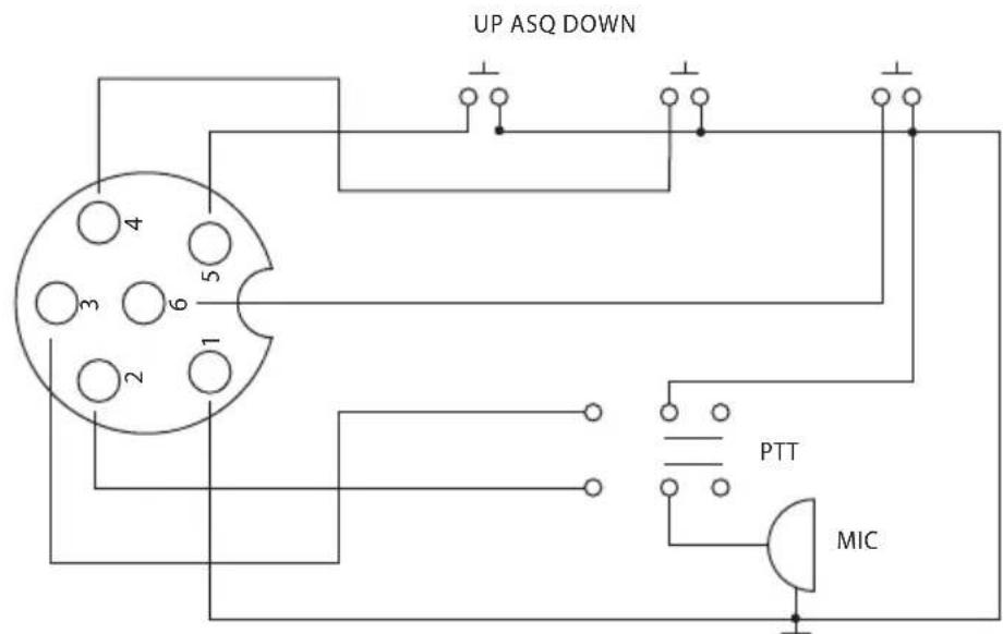 PNI Escort HP 8900 - Microphone wiring diagram - 1