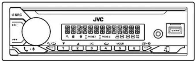 JVC KD-SX27BT - Faceplate - 2