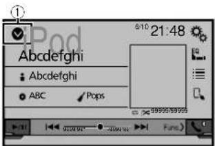 PIONEER AVH-X4800BS - Visualización de la pantalla de operación AV - 1