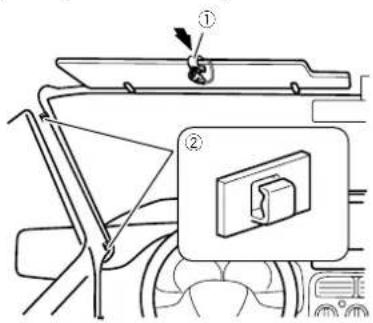 PIONEER AVH-X4800BS - Fije el clip del micrófono al parasol. - 1