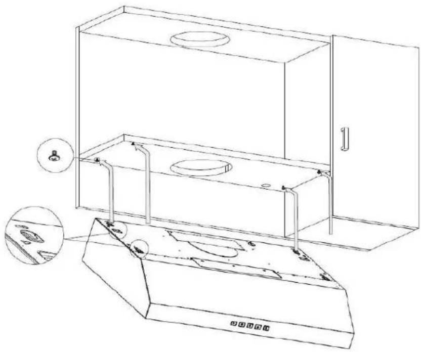 BROAN GLA1363WH - Installation de la hotte (installation standard) - 3