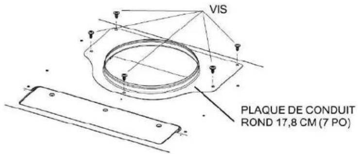 VIS PLAQUE DE CONDUIT ROND 17,8 CM (7 PO)
