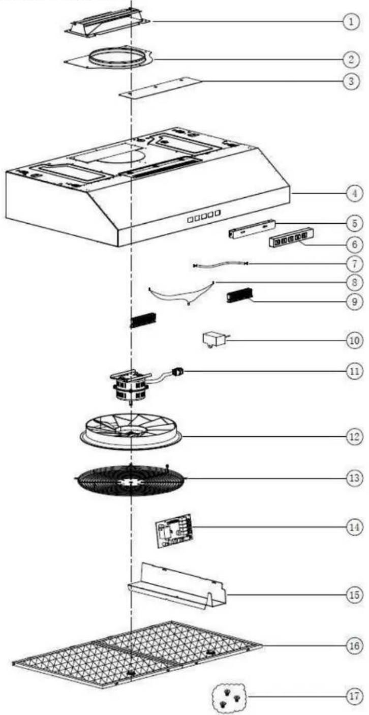BROAN GLA1363WH - SERVICE PART - 2