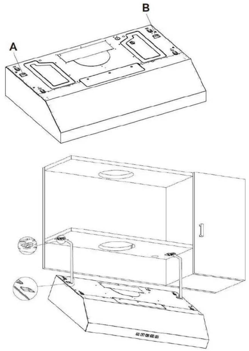 BROAN GLA1363WH - Instale la campana (soporte EZ1) - 2