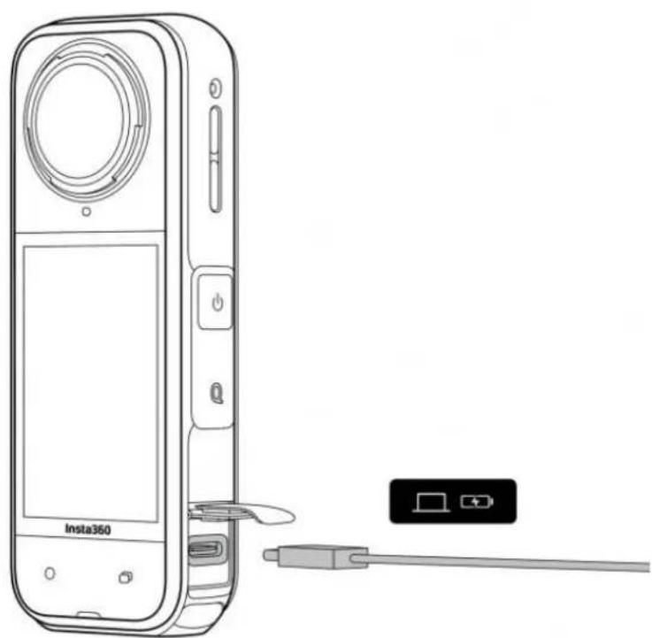 INSTA360 X5 - Insertion de la carte MicroSD - 3