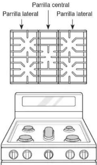 LG LRGN6323Y - Parrillas de los quemadores - 1