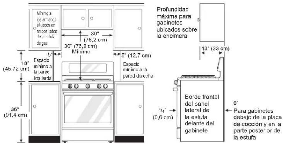 LG LRGN6323Y - Dimensiones y espacios libres - 1