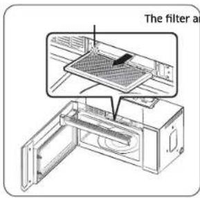 SAMSUNG ME21DG6700SS - Replacing the charcoal filter - 1