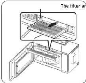 SAMSUNG ME21DG6700SS - Replacing the charcoal filter - 2