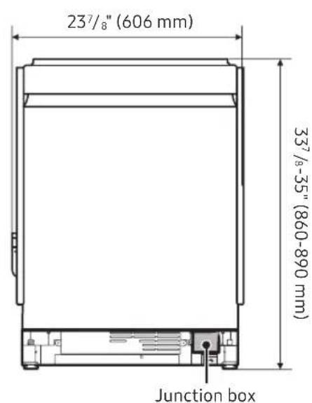 SAMSUNG DW90F89T0U12 - Dimensions - 1