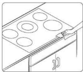 SAMSUNG NA36N7755SS - Cleaning the cooktop seal - 1