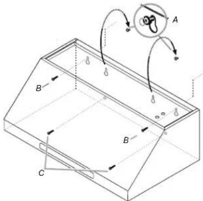 SAMSUNG NK36N7000SS - Mounting the Range Hood on the Wall - 1