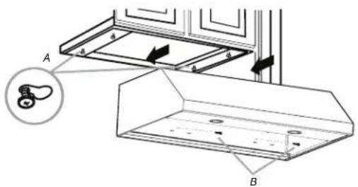 SAMSUNG NK36N7000SS - Mounting the Range Hood on a Cabinet - 1