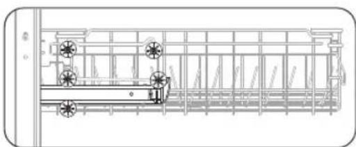 SAMSUNG DW60R2014SS - Adjusting the height of the upper rack - 2