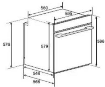 LG WS5D7230S - Schémas d'installation (pour un four encastrable simple 60cm) - 3