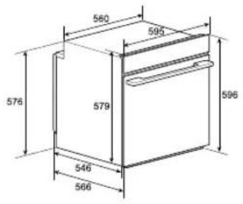 LG WS5D7230S - Desenhos de instalação (para forno de encastrar simples de 24") - 3