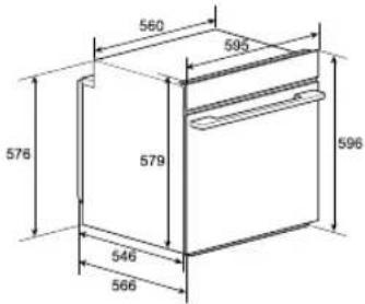 LG WS5D7230S - Einbauzeichnungen (für 24"-Einzel-Einbauofen) - 3