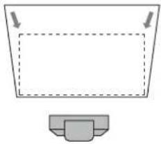 SONY VPLL-3003 - Vérifiez si le côté supérieur et le côté inférieur de l'image sont parallèles. - 3