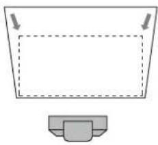 SONY VPLL-3003 - Prüfen Sie, ob die Unter- und Oberkante des Bilds parallel sind. - 3