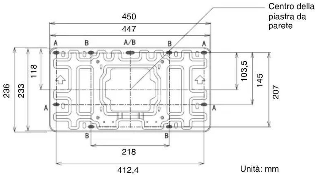 SONY PSS-640 - Installare la piastra da parete sulla parete. - 1