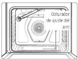 SAMSUNG NSG6DG8500SS - Ajuste de los obturadores de ajuste del aire de los quemadores del horno - 1