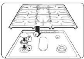 SAMSUNG NSG6DG8500MB - Burner grates and components - 2