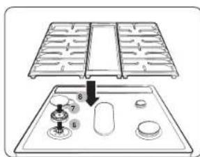 SAMSUNG NSG6DG8300SS - Burner grates and components - 2
